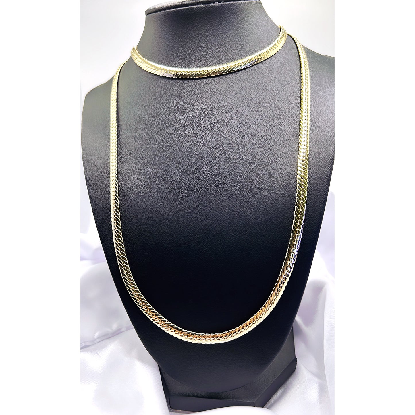 CHOKER SET CUBAN LINK 7MM