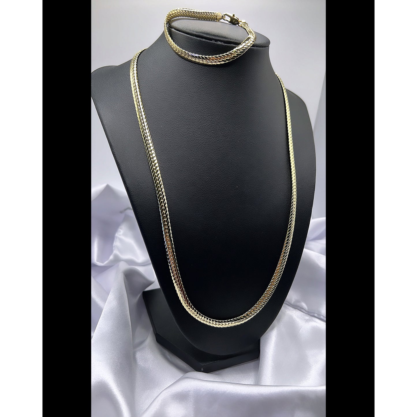 CHOKER SET CUBAN LINK 7MM