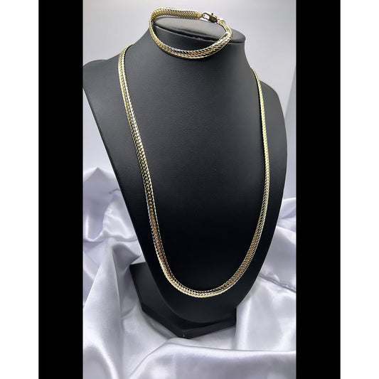 CHOKER SET CUBAN LINK 7MM